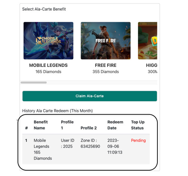 cara claim benefit paket game